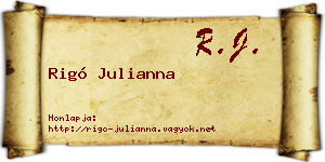 Rigó Julianna névjegykártya